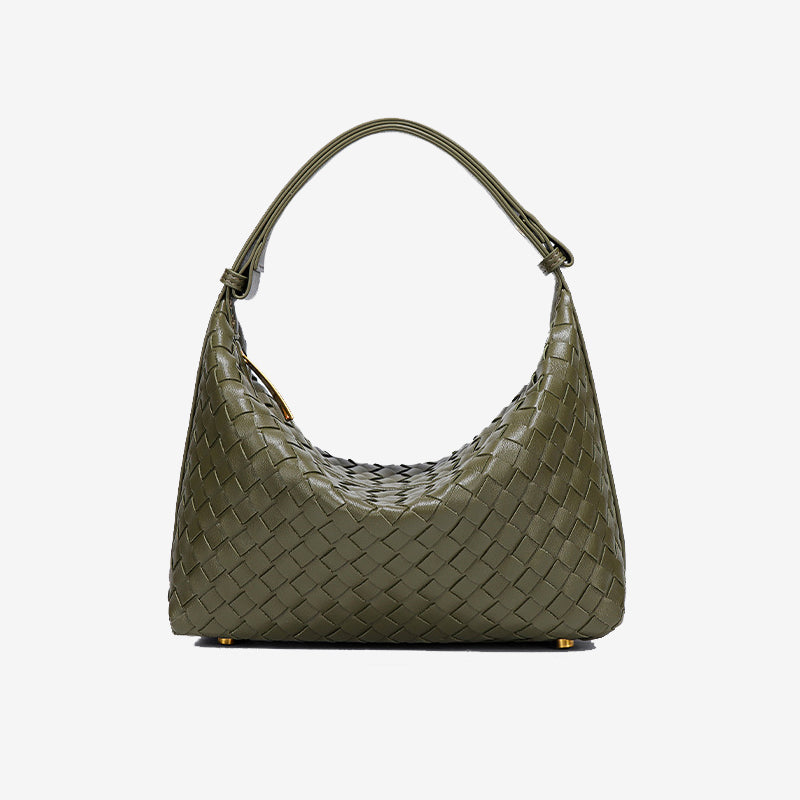 Convertible Woven Hobo Bag-Beige
