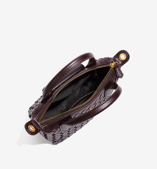 Mini Woven Tote Bag-Khaki