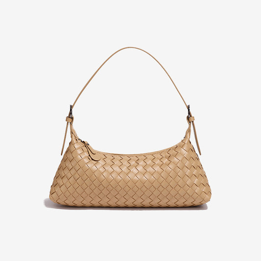 Woven Baguette Bag-Black
