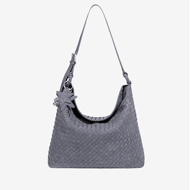 YOANME Woven Leather Everyday Carry Bag-Warm Taupe