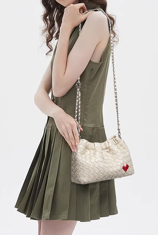 Handmade Chain Shoulder Bag-Black
