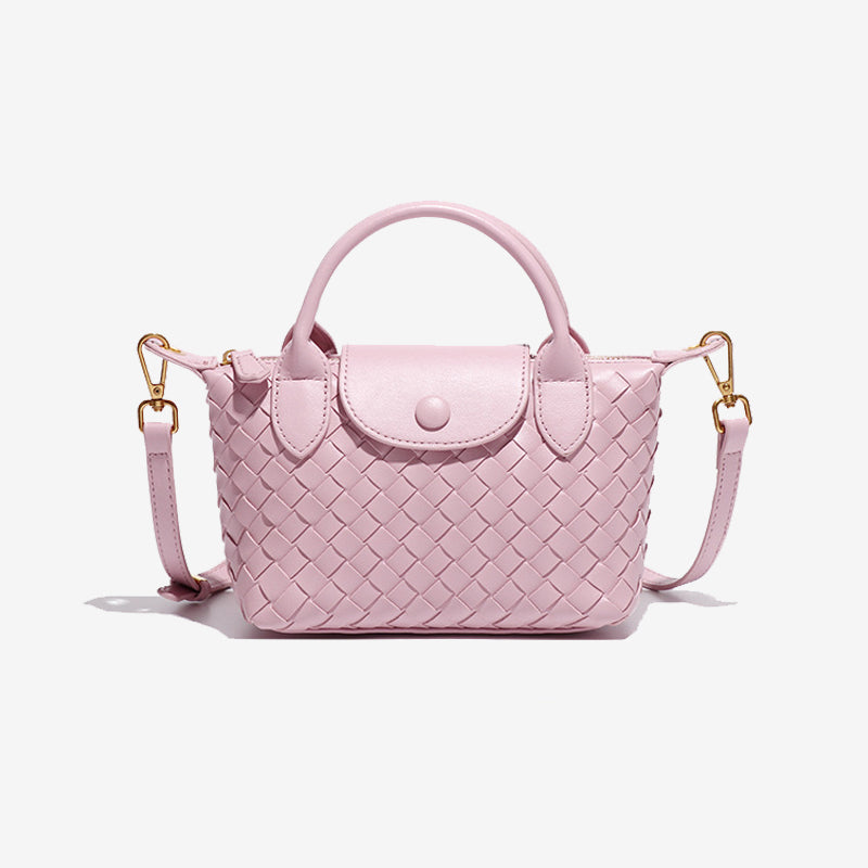 Mini Woven Tote Bag-Khaki