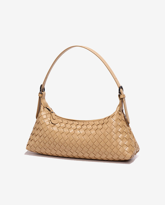 Woven Baguette Bag-Dark Purple