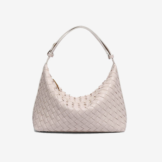 Convertible Woven Hobo Bag-Beige