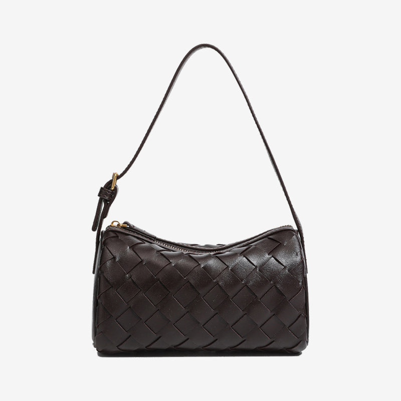 Handmade Baguette Shoulder Bag-Chocolate