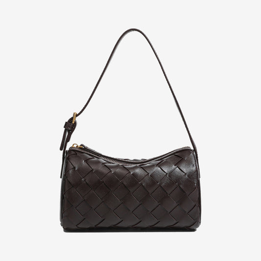 Handmade Baguette Shoulder Bag-Chocolate