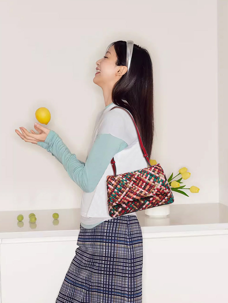 Handmade Intreccio Multicolor Underarm Purse
