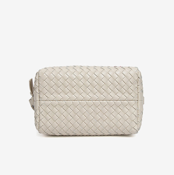 Handmade Woven Mini Top Handle Bag-Beige