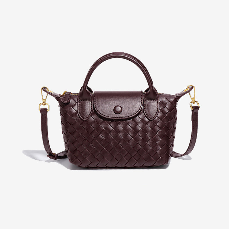 Mini Woven Tote Bag-Black