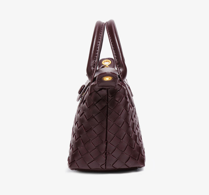 Mini Woven Tote Bag-Black