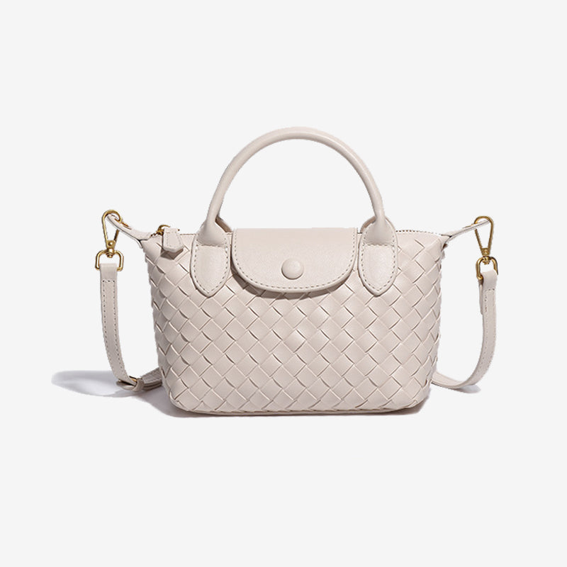 Mini Woven Tote Bag-Black