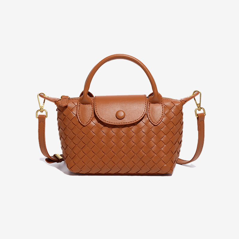 Mini Woven Tote Bag-Black