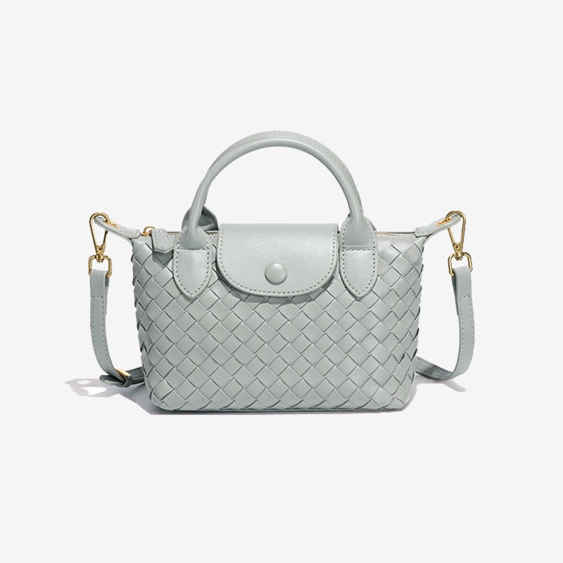 Mini Woven Tote Bag-Black