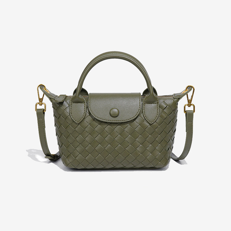 Mini Woven Tote Bag-Black