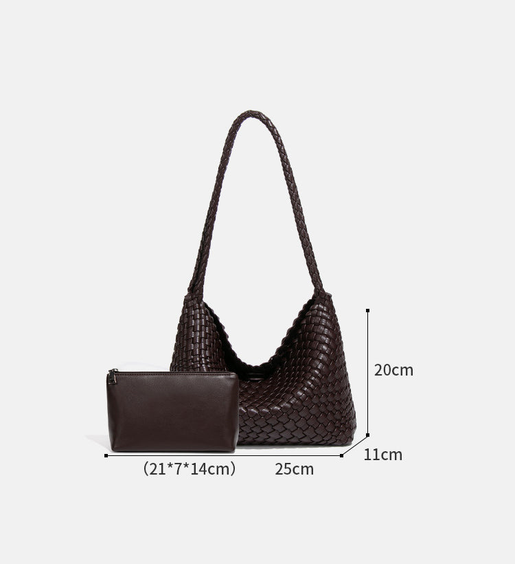Slouchy Woven Hobo Tote Bag Set