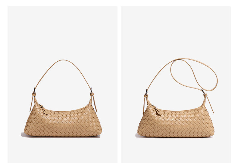 Woven Baguette Bag-Off White