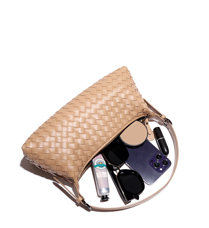 Woven Baguette Bag-Off White