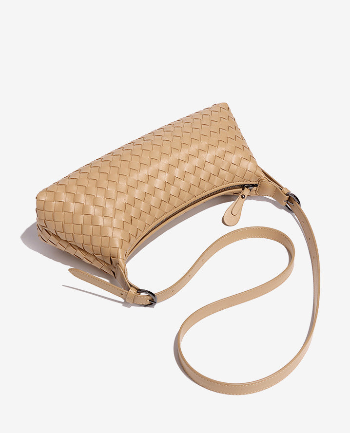Woven Baguette Bag-Off White