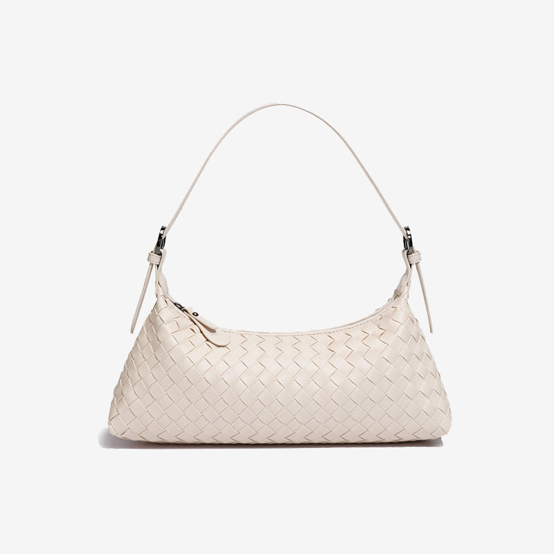 Woven Baguette Bag-Off White