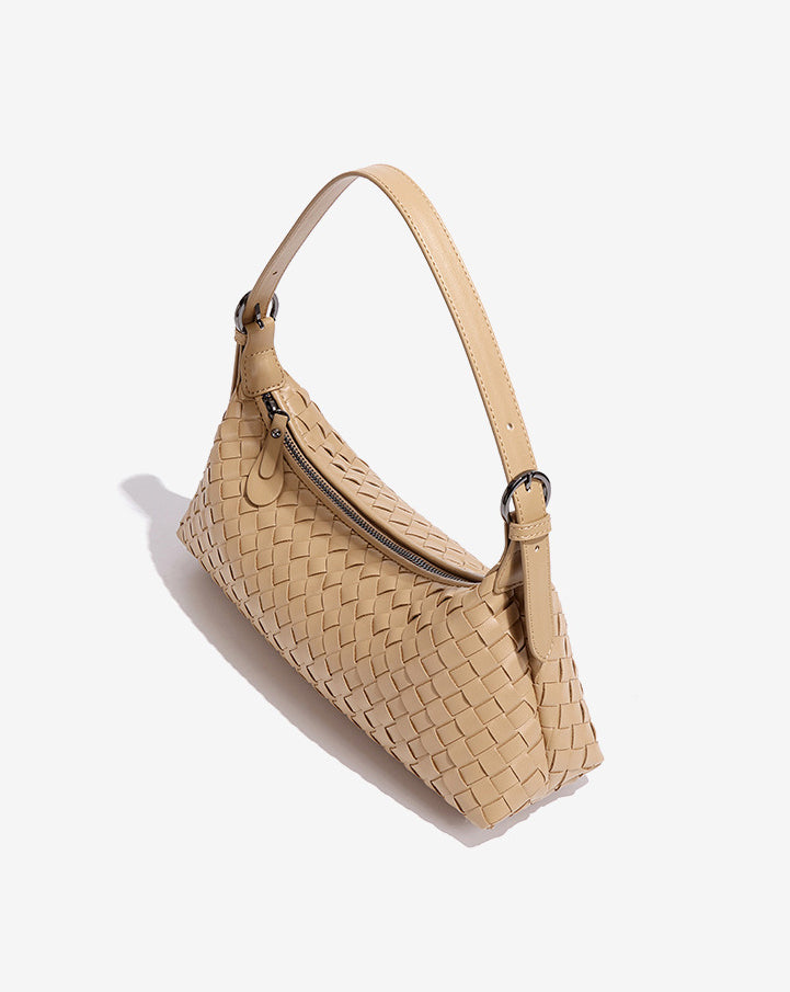 Woven Baguette Bag-Off White